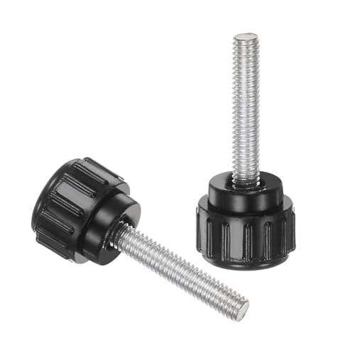 uxcell 8pcs Knurled Clamping Knobs M4 x 20mm Metric Male Thread 15mm Head - size: M4 x 20mm x 15mm
