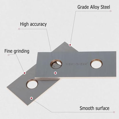 findmall 10 Pair 1/8 x 4 Accuracy Machinist Parallel Block Set 0.0002 Hardened Gage Gauge Tool Blocks Set, Wooden Boxes and Plastic Boxes - size: 10 Pair 1/8 x 4