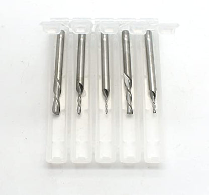 TMAX 5p Carbide Downcut Inlay Router Bits, 1/32"-1/8" Cutting, 1/8" Shank - size: 5pc assorted