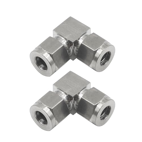 Stainless Steel Compression 90 Degree Elbow 12mm OD x 12mm OD 2pcs - size: 12mmx12mm OD
