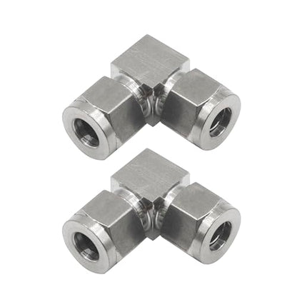Stainless Steel Compression 90 Degree Elbow 12mm OD x 12mm OD 2pcs - size: 12mmx12mm OD