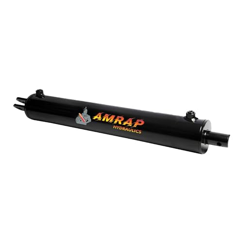 4x24 Hydraulic Log Splitter Cylinder – 4" Bore x 24" Stroke x 1.75" Rod, Welded Double Acting Cylinder for Wood Splitter, 3500 PSI, 1/2" NPT Ports – Heavy-Duty, Universal Fit for All Major Brands - size: 4X24