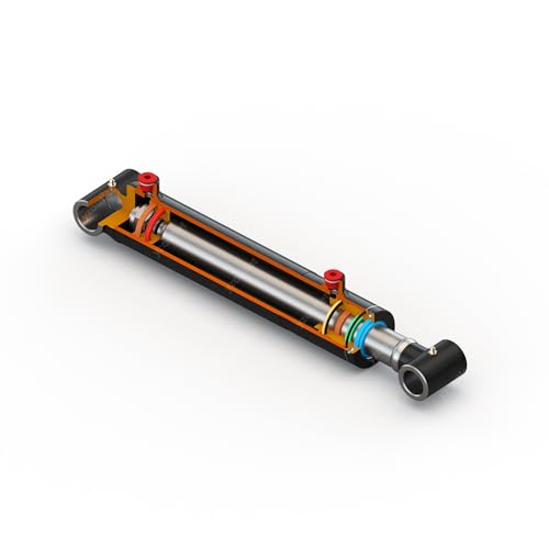 Welded Tube Cross Cylinder for Double Acting - Double Acting Welded Hydraulic Cylinder, 2.5" Bore, 14" Stroke