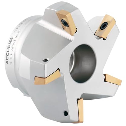 Accusize Indexable Face Mill, 3 in, 75 Deg, 5 APKT1604 Inserts, 0028-2602 - size: 3"