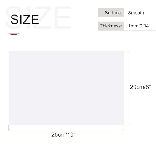 MECCANIXITY ABS Plastic Sheet 10 Inch x 8 Inch x 0.04 Inch ABS Styrene Sheets for Building Model DIY Crafts Panel White 1 Pcs - size: 10 " x 8 " x 0.04 "