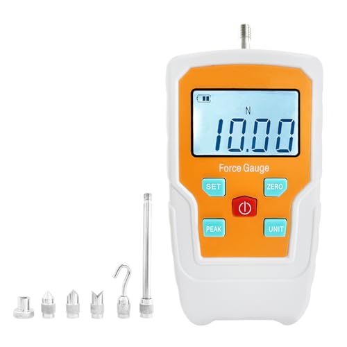 Digital Force Gauge Push and Pull Meter Dynamometer Tension Pressure Tester Thrust Meter Compression Load Plug Force Destructive Tests 10N/1kg/2.2lb/36Oz - size: 2.2LB 10N