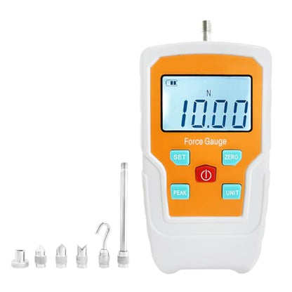 Digital Force Gauge Push and Pull Meter Dynamometer Tension Pressure Tester Thrust Meter Compression Load Plug Force Destructive Tests 10N/1kg/2.2lb/36Oz - size: 2.2LB 10N