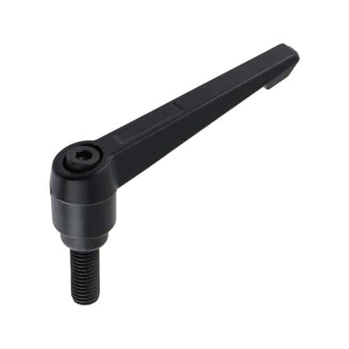 Clamping Lever Handles M10 x 25mm Push Button Ratchet Lever Male Threaded Stud Adjustable Handles Hand Knobs Rotating Screw Handles Bolts with Locking Lever -2pcs - size: M10 x 25mm