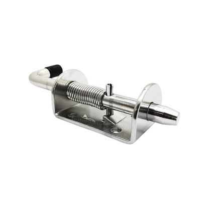 MARINE CITY 6 inches Stainless Steel Marine Heavy Duty Strong Durable Spring Latch Barrel Bolt with Cradle for Boat Yacht Trailer Gates Shed Door Garage Accessories (1 Pcs) - size: 6"