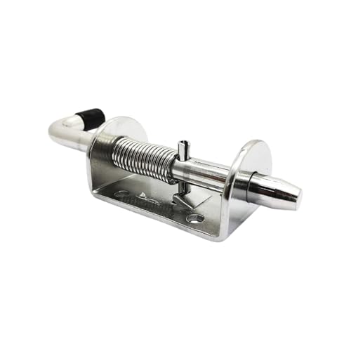 MARINE CITY 6 inches Stainless Steel Marine Heavy Duty Strong Durable Spring Latch Barrel Bolt with Cradle for Boat Yacht Trailer Gates Shed Door Garage Accessories (1 Pcs) - size: 6"