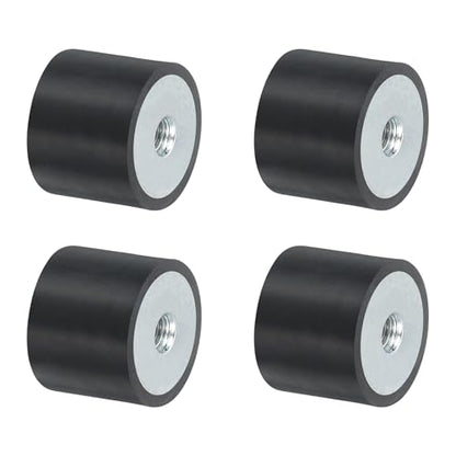 uxcell 4Pcs 25 x 20mm M6 Female Thread Rubber Mounts, Vibration Isolator, Replaces Anti Vibration Pads Flat Silent Block Base Block - size: M6x25x20mm