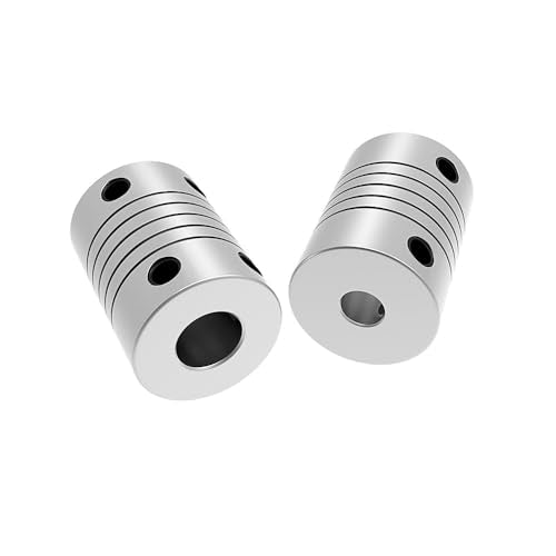 5 Pieces 3D Printer Aluminum Alloy Flexible Shaft Coupling 5 mm to 8 mm, Stepper Motor Shaft Coupler with 2 mm Hexagon Wrench