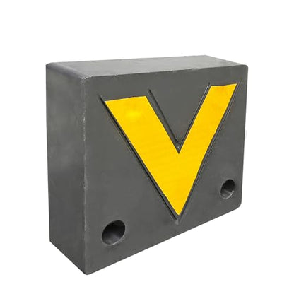 FixtureDisplays® Rubber Bumper Block Dock Buffer 12.6 X 11.02 X 3.74 Inchs Rectangle with Yellow Safety, Easy Installation for Enhanced Safety for Chassis/Trailers/Truck 16151