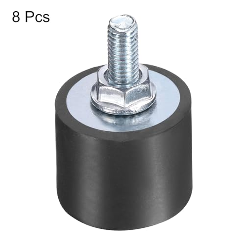 uxcell 6pcs M6x18mm Rubber Isolator Mounts with Studs 25x20mm - size: VD-D25*H20, M6*18