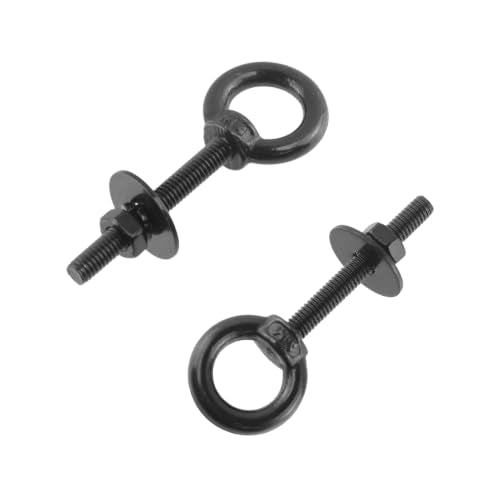 Antrader Lifting Shoulder Eye Bolts,M4 Eye Bolt,M4 x 30mm,Black,6 Sets - size: M4 x 30mm