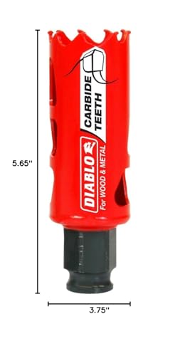 Diablo Carbide Teeth Hole Saw for Wood and Metal - 1-1/8" Diameter - size: 1-1/8"