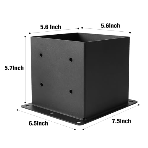 4 Pcs 6"× 6" Post Base|Inner Size (Fit 5.6" x5.6“Post| - size: 6"x6", style: 4 Set