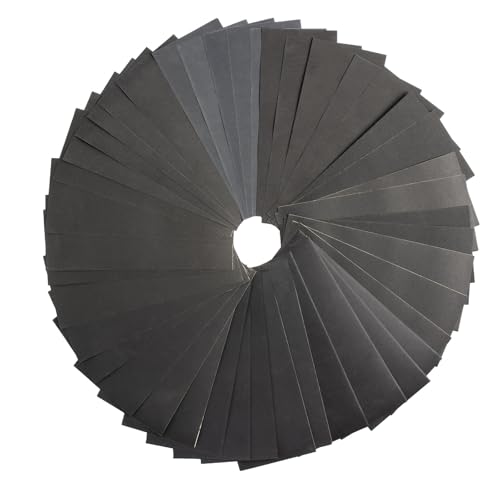 45Pcs Wet Dry Sandpaper, 400/600/ 800/1000/ 1200/1500/ 2000/2500/ 3000 Grit Assorted Sanding Sheets for Automotive Polishing, Metal Sanding, Wood Furniture Finishing, 9 x 3.6 Inch