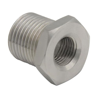 Stainless Steel Bulkhead Fitting 1/4 NPT Female Bulked Coupler 2Pcs - size: 1/4" NPT Female to 1" Length