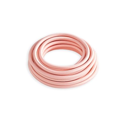 BRIGHTTIA Color Cloth Covered Electrical Wire - 16Ft Textile Cable for Pendant Light Fixture and Vintage Lamp Revival - DIY Lamp Parts for Unique and Creative Lighting Projects (Light Pink) - color: Light Pink