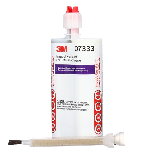 3M Impact Resistant Structural Adhesive, 07333, Two-Part Epoxy, True Automotive OEM Recommended, 200 mL/6.75 fl oz Cartridge, Purple - color: Purple, style: Structural Adhesive