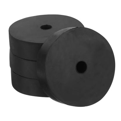 PATIKIL Vibration Isolation Washer 3" OD 0.5" ID 0.8" Thick, 4 Pack Rubber Round Anti Mechanical Damping Feet Pads, Black - size: 3"x0.5"x0.8"