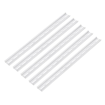 MECCANIXITY DIN Rail Slotted Aluminum Mounting Guide 15 Inch x 1.4 Inch x 0.3 Inch for Equipment Installation Pack of 5 Pcs - size: 15 Inch x 1.4 Inch