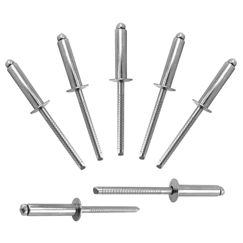 ALLCLEAN 75 Pcs 3/16"x3/4" Stainless Steel Blind Pro Rivets,4.8 x 20mm Pop Rivets,Stainless Steel Grip and Stainless Steel Mandrel - color: Stainless Steel, size: 3/16"x3/4"