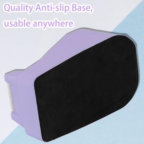 Tape Dispenser Desk,Desktop Tape Dispenser, Tape Dispenser with Weighted Non-Skid Base, Includes 6 Rolls Transparent Tape (0.71" x 1000"),Heavy Duty Tape Holder for Office, Home, School(Purple) - color: Purple