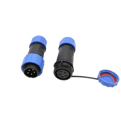 TY20 5 Pin 10A 250V Waterproof Connector Male Female Cable Plug Socket Screw-Wiring for Power Outdoor Device Marine Boat - color: In-line Mount, size: 5 Pin 10A