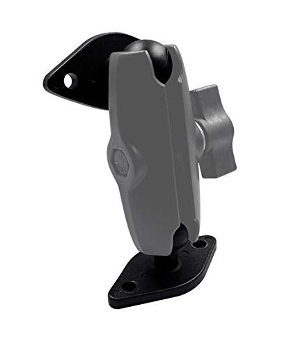 Marine Aluminum 1'' Ball Adapter Base with AMPS Diamand Plate for All Industry Standard 1 inch / 25mm / B Size Socket Arm, Compatible with RAM, Arkon, iBolt and More (Diamand)