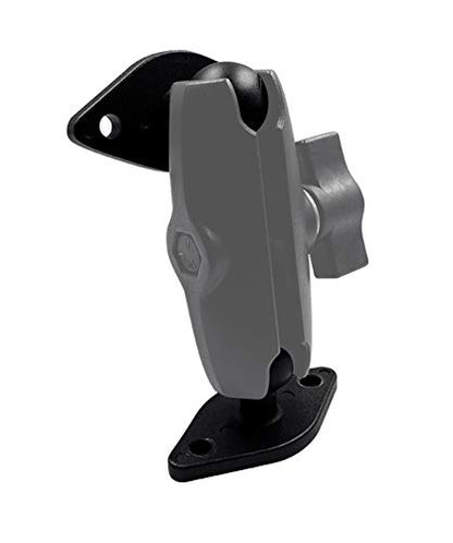 Marine Aluminum 1'' Ball Adapter Base with AMPS Diamand Plate for All Industry Standard 1 inch / 25mm / B Size Socket Arm, Compatible with RAM, Arkon, iBolt and More (Diamand)