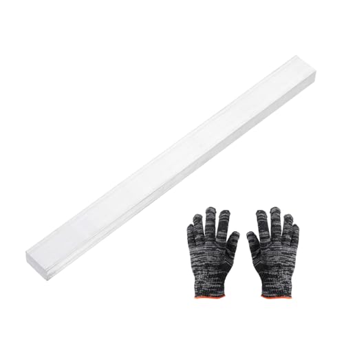 uxcell Square Aluminum Flat Bar, 15/32"x25/32"x10" (TxWxL) 12x20x254mm - size: 12x20x254mm