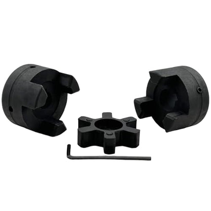 1/2" to 5/8" L075 Flexible 3-Piece L-Jaw Coupling Coupler Set & Rubber Spider for Log Wood Splitter,Multi-Flex Couplings L075-1/2-5/8