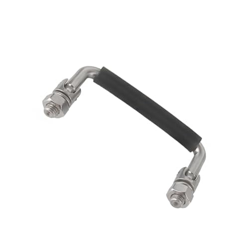 304 Stainless Steel Folding Handle, Hole Center 3.93 in with Nut - size: Hole Center 3.93 in, style: With Nut