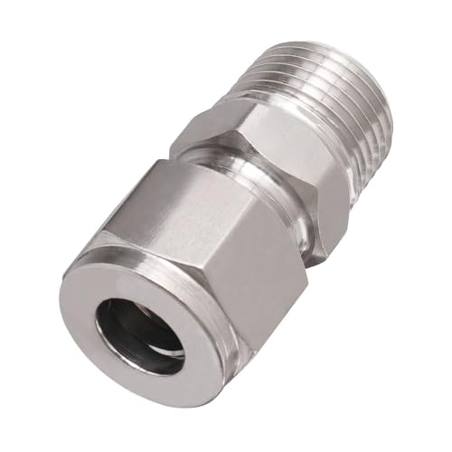 3/8 Compression Fitting, Stainless Steel 304 Tube Fittings, 1 Pc - size: NPT 3/8-3/8" O.D. 1 pc