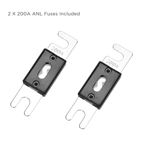 RECOIL ZAFH2-200 in-line ANL Fuse-Holders 1 X 0/2/4 Gauge Input & Output