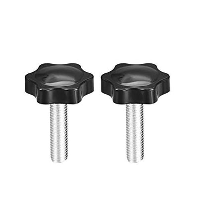 uxcell 2pcs 38mm Dia Plum Hex Shaped Grips Star Knob M10 x 45mm Male Thread - size: M10x45mm