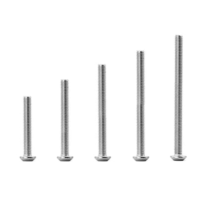 M3 x 20mm 25mm 30mm 35mm 40mm Button Head Socket Cap Screws Bolts, 304 Stainless Steel, Machine Fully Threaded, Metric Allen Hex Drive, Bright Finish, Assortment Kit 100PCS - size: M3 x 20/25/30/35/40mm (100PCS)