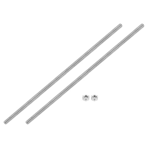 uxcell 5/16"-18 Fully All Threaded Rod, 2 Pcs 304 Stainless Steel Long Threaded Screw 12" Length Right Hand Threads for Furniture Mounting Assembly Fastening - size: 12"