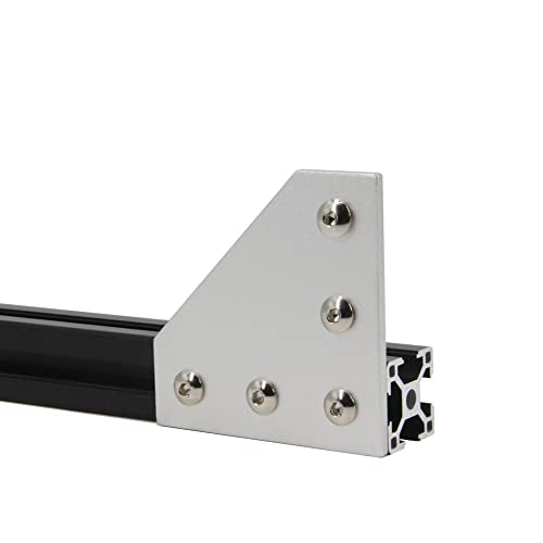 3030 Corner Bracket Plate L Shape 5 Hole 90 Degree Outside Joining Plate with M6x10mm Screws and T-Nuts for 30 x 30mm Series Aluminum Extrusion Profile,8pcs/Pack (Silver-3030 L Shape) - style: Silver-3030 L Shape
