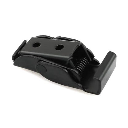 HJGarden 2PCS 40x16mm Black Stainless Steel Draw Toggle Buckle Spring Loaded Hook Type Box Latch for Maintenance Welding Fixtures Aircraft Case Securing