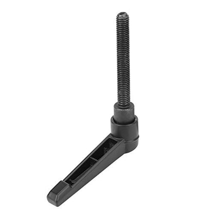 Hilitand 4pcs Clamping Lever Handle, M6 Stainless Steel Male Thread Adjustable Handle Machine Knobs Black (25mm)