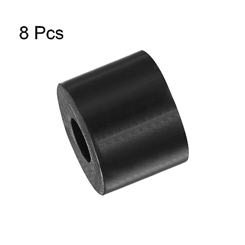 HARFINGTON 8pcs Rubber Spacer 1 Inch OD 0.4 Inch ID 0.87 Inch Thick Neoprene Round Anti Vibration Isolation Pads Isolator Rubber Washers Bushings for Home Cars Boat Accessories, Black - size: 10mm x 25mm x 22mm