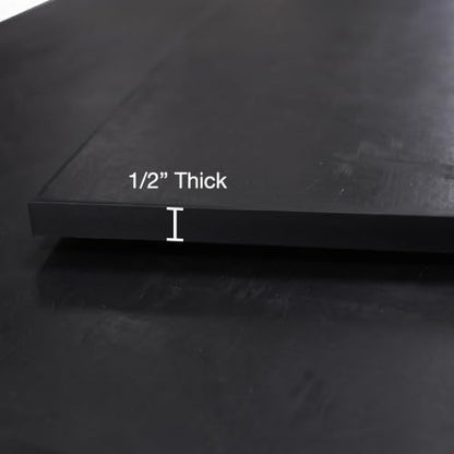 EPDM Rubber Sheet, Black, 60A, 0.500" x 36" x 36" - size: 36 x 36 x 0.5 in.