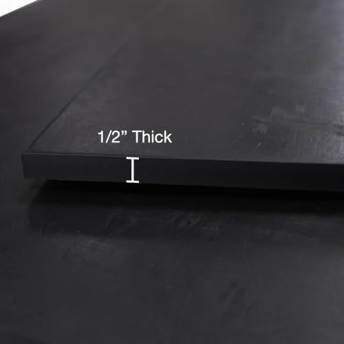 EPDM Rubber Sheet, Black, 60A, 0.500" x 36" x 48" - size: 48 x 36 x 0.5 in.