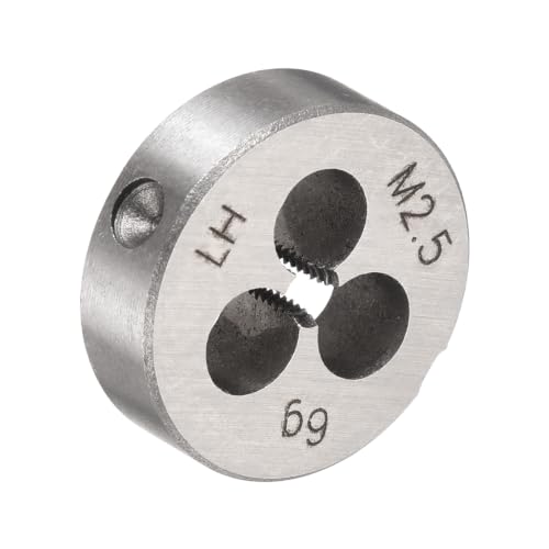 M2.5 x 0.45 Round Threading Die Left Hand Alloy Steel - size: M2.5 x 0.45