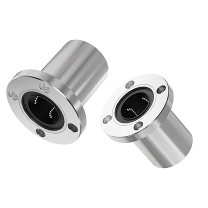 2PCS LMF10UU Circular Flange Linear Ball Bearings, 10mm Bore Dia, 19mm OD, 29mm Length with Double Side Rubber Seal for CNC,3D Printer - size: LMF10UU Size 10x19x29mm