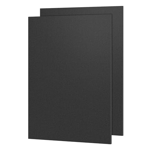 KAITELA Black ABS Plastic Sheet 8" x 12" x 1/8" Thick (3mm), Pack of 2 - size: 8" x 12"