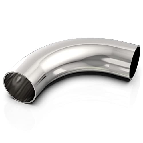 TAISHER 1PCS 304 Stainless Steel 1.5" 90 Degree Mandrel Bend Elbow, for Stair Handrail etc. - size: 1.5"